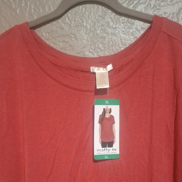 NEW.Matty M Women's Terracotta Short Sleeve Top Size XL - Picture 4 of 7